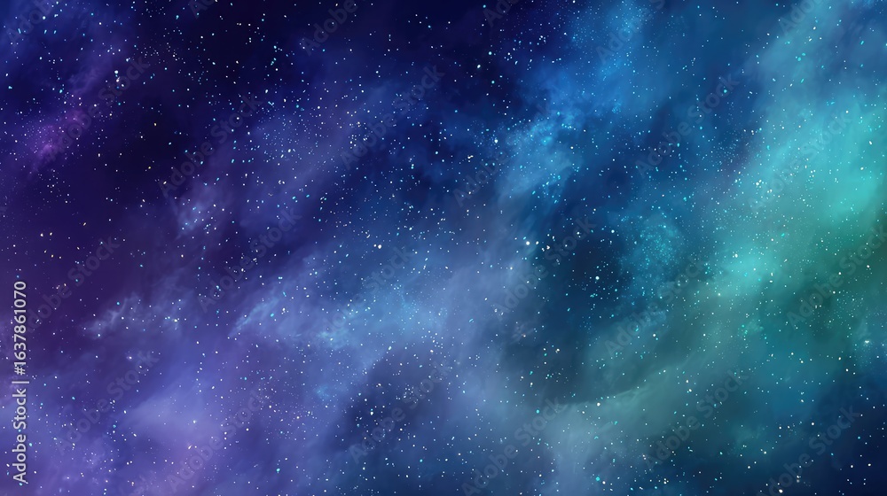 Fototapeta premium Sparkling green abstract watercolor space background