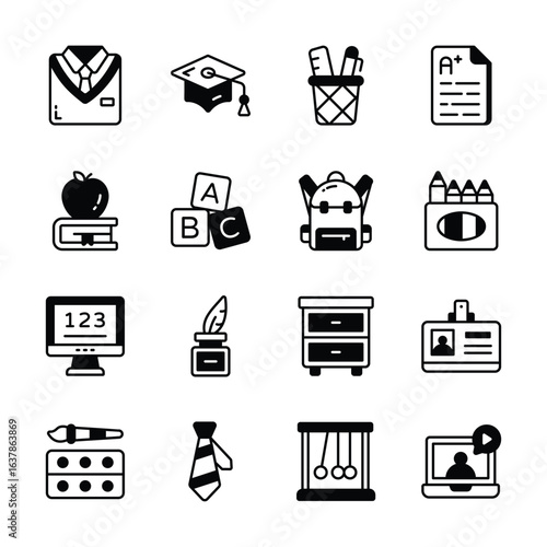 Check this amazing pack of science and knowledge glyph icons
