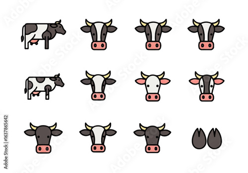 Cow images suitable for agriculture, farming, dairy industry. Perfect for websites, blogs, social media, and educational materials on cows.