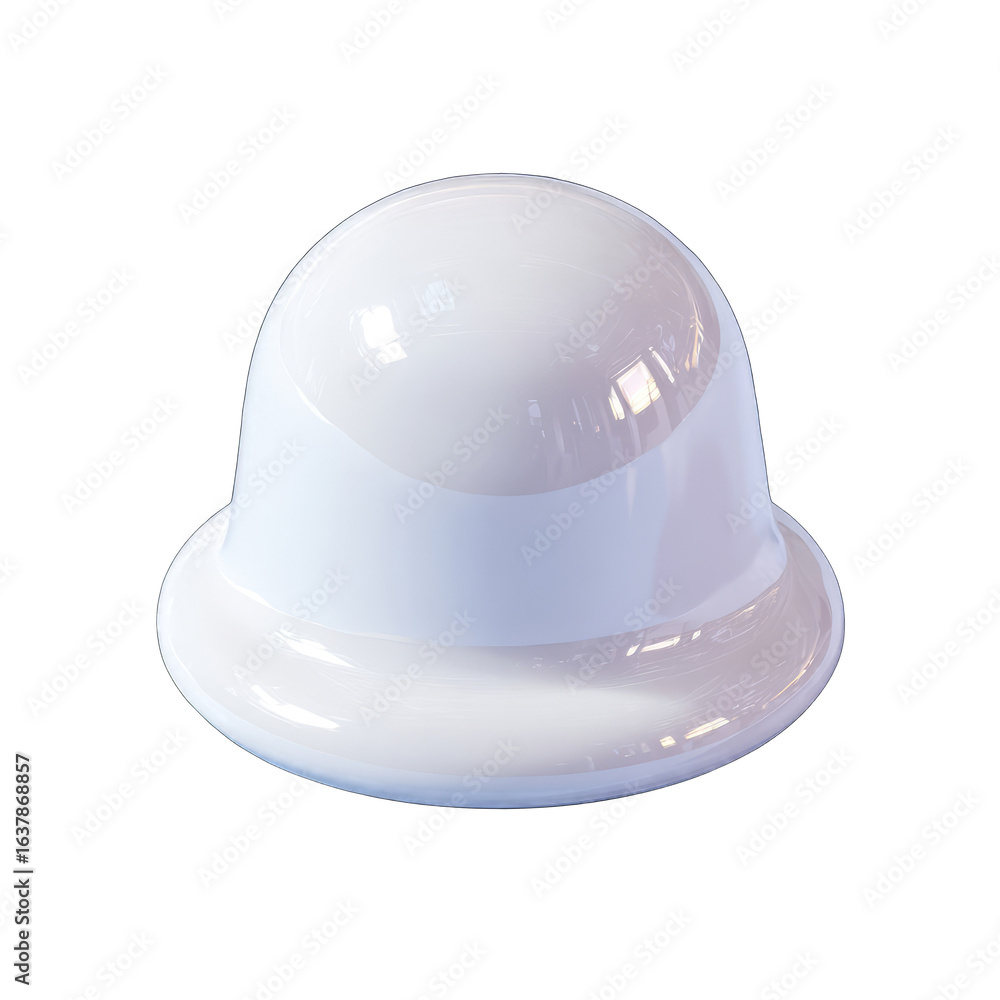 Fototapeta premium White, rounded, dome-shaped hat