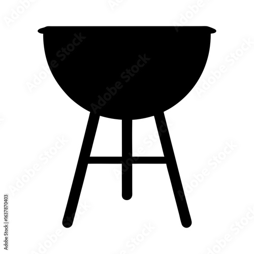 Explore black barbecue grill vector image for outdoor cooking summer grilling and backyard party needs