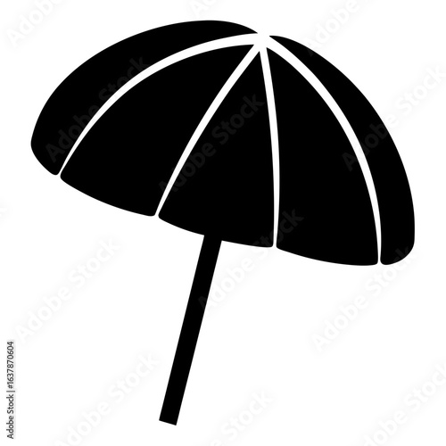 Beach umbrella parasol vector image for summer vacation and sun protection graphic design element icon