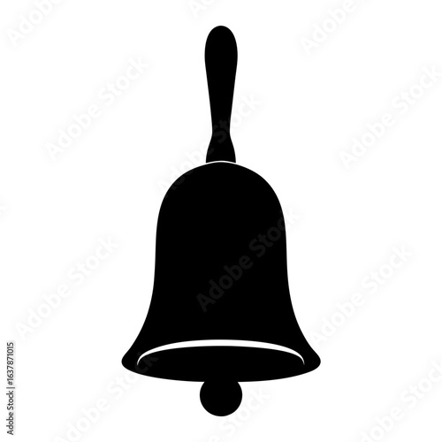 Black and white bell illustration for school church christmas and wedding celebration design needs