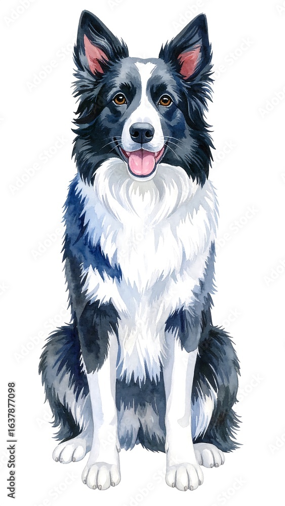 Fototapeta premium Sitting dog portrait