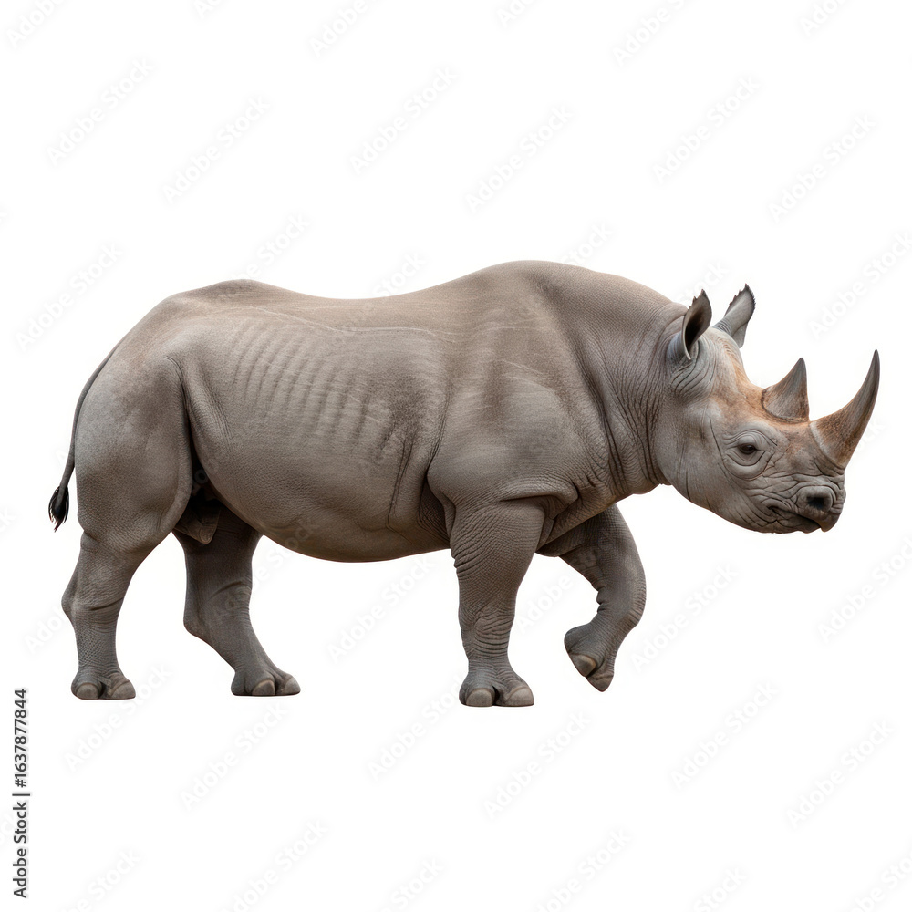 rhino isolated on white rhino isolated on white