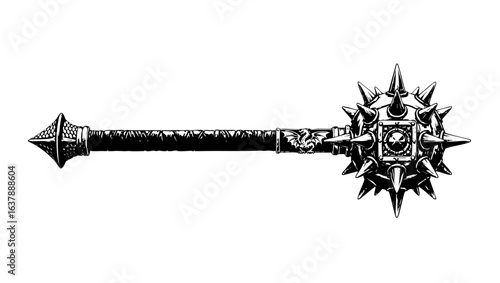 Dragon Crest Spiked Mace
