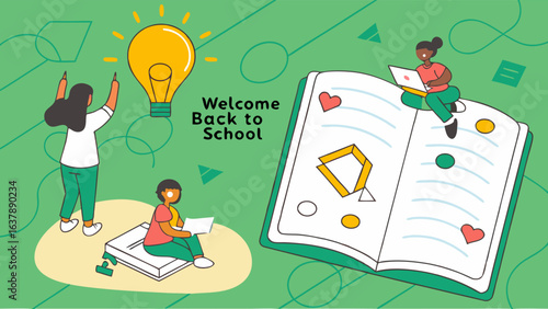 Students Celebrating Welcome Back to School.