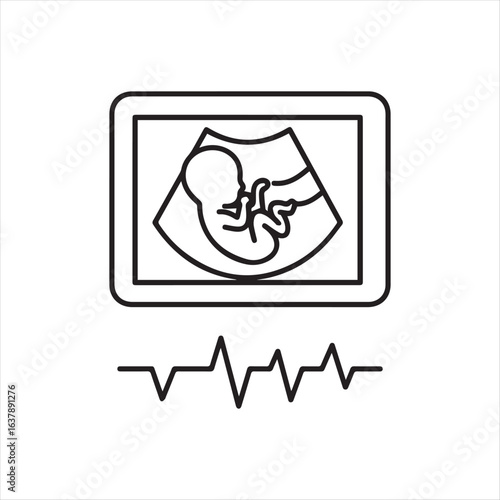 Fetal Ultrasound Scan Depicting Health and Well Being Pregnancy Monitoring Medical Technology Diagnostic Tool Reproductive Health and Prenatal Care