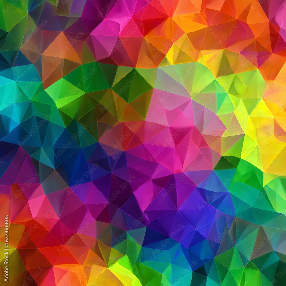 Fototapeta premium Colorful abstract geometric background triangle pattern design vibrant graphic illustration art wallpaper texture