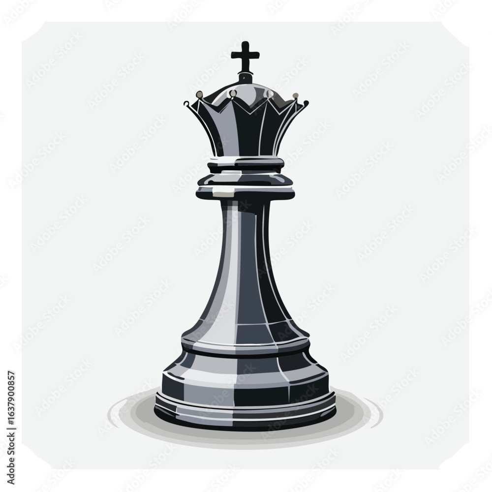 Fototapeta premium Illustration of a chess king piece strategy game board challenge isolated vector