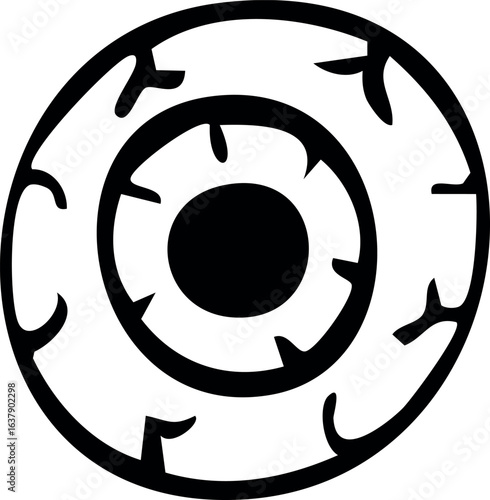 Halloween Eyeball icon. Happy Halloween. Vector Illustration