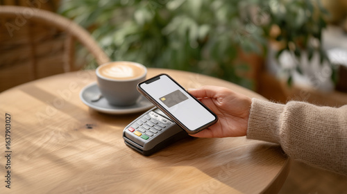 A secure and easy payment method using NFC technology at a coffee shop
