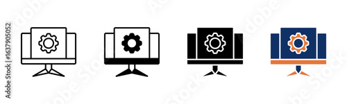 Software icon sheet multiple style collection