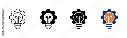 Implementation icon sheet multiple style collection