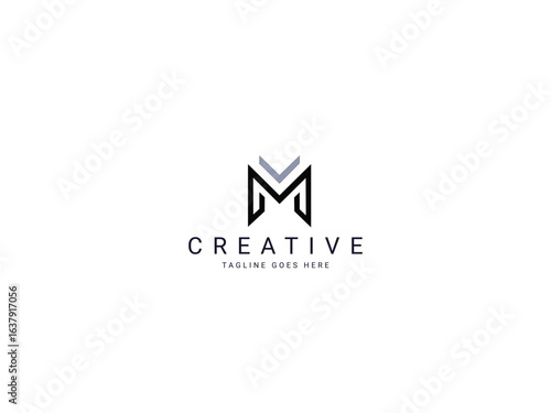 m modern letter logo