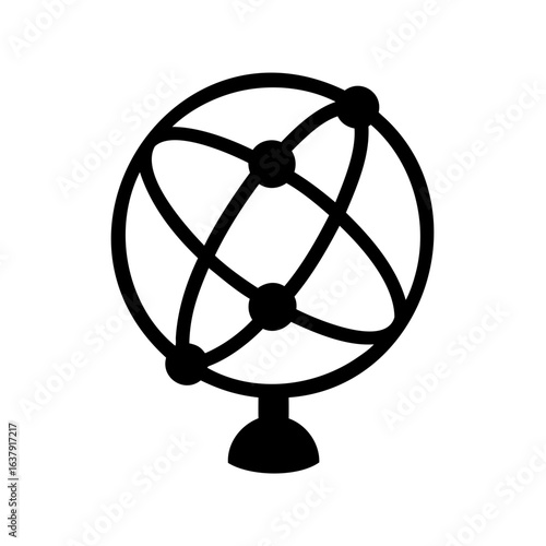 globe on white background