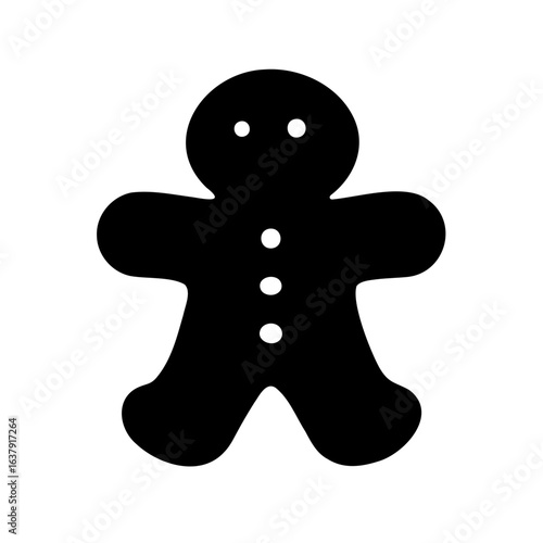gingerbread man isolated on white background