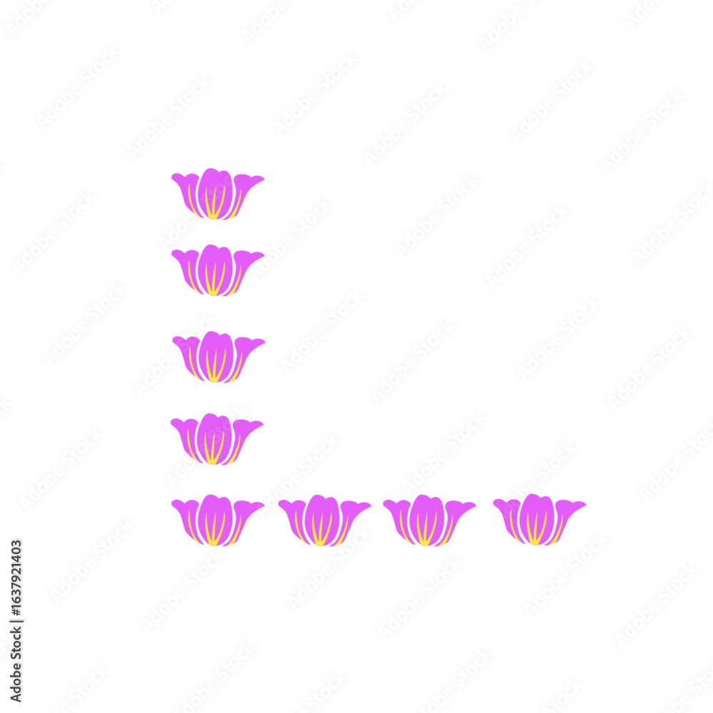 Fototapeta premium floral corner border decoration