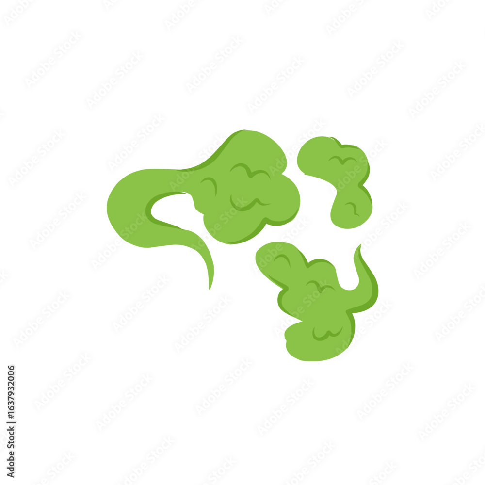 Obraz premium toxic comic smoke vector illustration