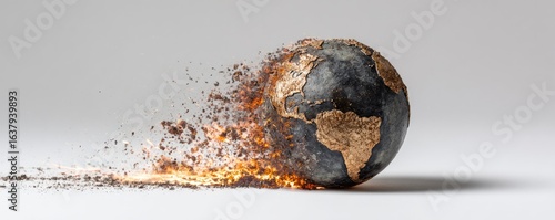 Earth ablaze; fiery destruction