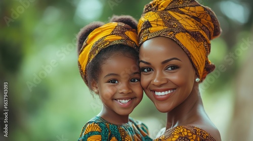 Mother and daughter portrait