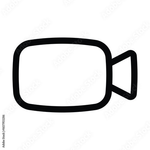 Outline video recorder icon to record video and film.