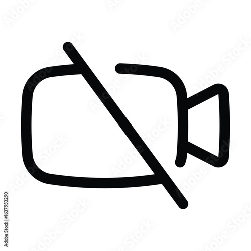 Outline video recorder off icon to disable video recording.