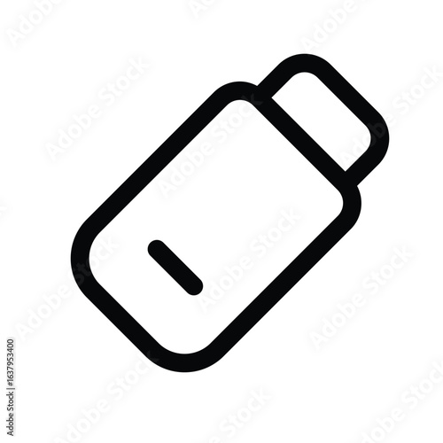 Outline flash drive icon for USB memory and data storage.