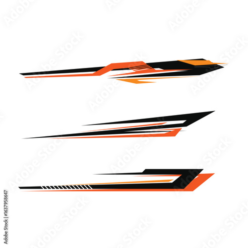 car wrapping decal vector. modern decals for cars
