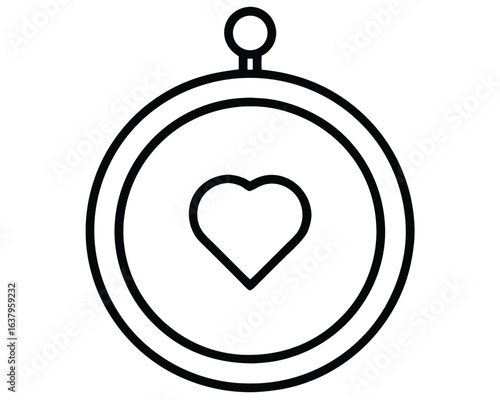 A heart locket isolated on white background symbolizes love and affection Ai Generated