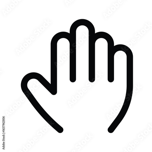 Outline hand icon for move, gesture, or interaction