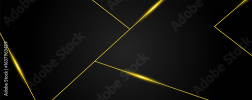 Dark black and Gold mosaic background. Modern dark abstract vector texture