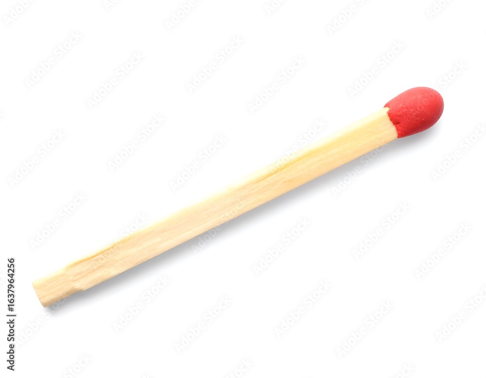 Single matchstick isolated on white Single matchstick isolated on white