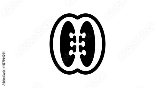 Ese ne Tekrema Symbol, black isolated silhouette