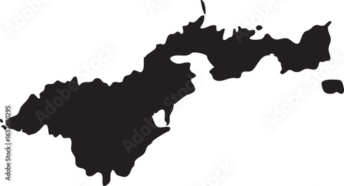 American Samoa Isolated Vector Map Silhouette