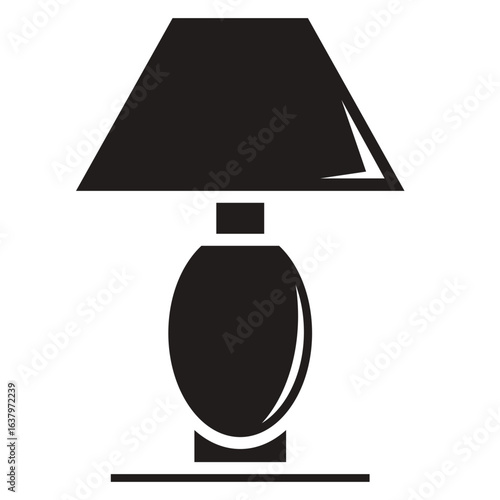 Silhouette collection of modern and classic lamp designs for home interiors.Lighting Accessories Icons. Solid, filled icon set of home lighting accessories: bulb box, dimmer switch, bulb socket,