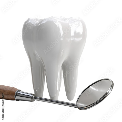 Dental exam procedure dentist office dental care professional environment view, isolated on transparent background, png