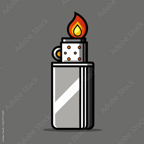 vector illustration of a lighter