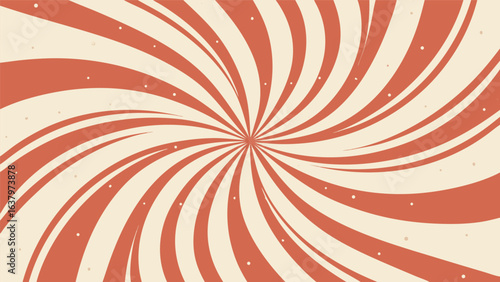 Retro radial background with swirling lines and vintage texture, creating a dynamic and eye catching graphic design element for various applications