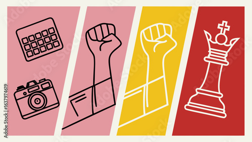Abstract Illustration of Productivity Power and Strategy.