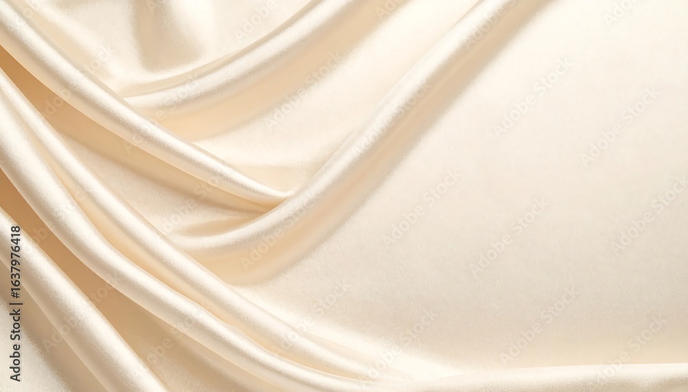 Obraz premium Soft, flowing cream-colored fabric
