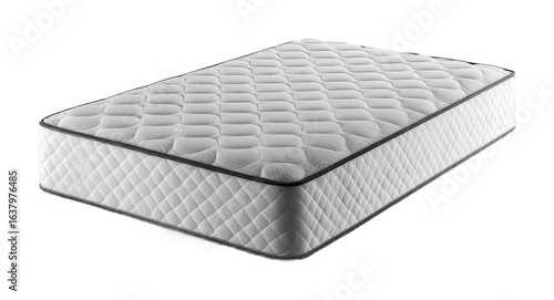 Choosing the perfect mattress for comfort at home bedroom product perspective, isolated on transparent background, png