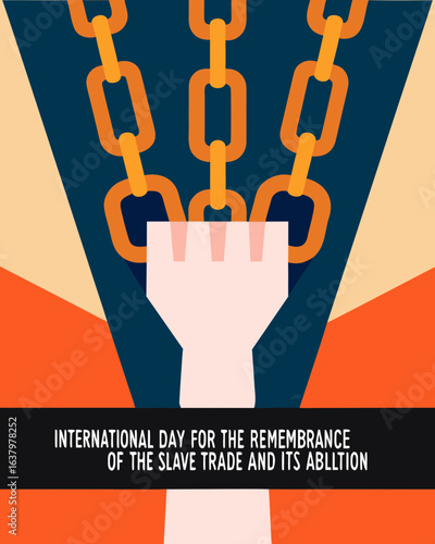 Commemorating freedom's struggle with chains broken and hope rising, a powerful symbol of remembrance and abolition for awareness campaigns