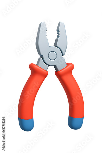 3d Pliers that are opened High quality Realistic image