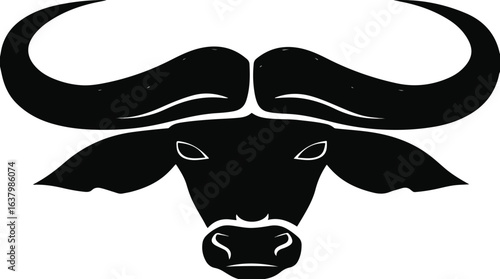 Buffalo head silhouette graphic design