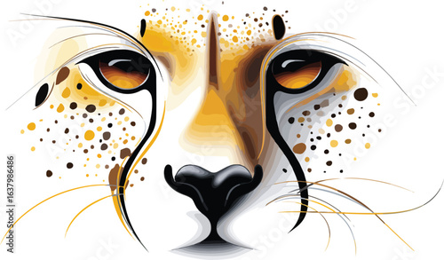 Cheetah face illustration