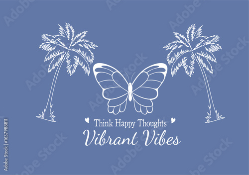 Minimalist vector illustration of palm trees on a tropical beach. Perfect for summer-themed invitations, web designs, and decorative prints.