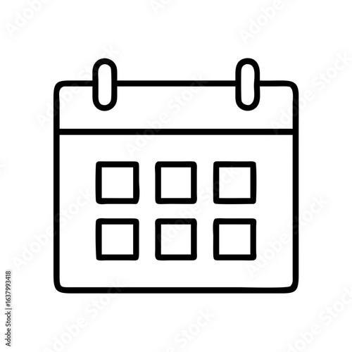 Calendar schedule appointment event date reminder planning meeting organizer icon vector graphic