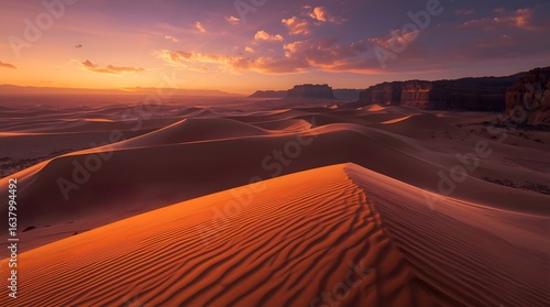 Desert Sunset Sand Dunes
