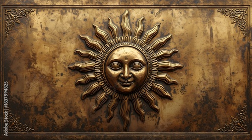 Sun Art Decoration Wall Plaque
